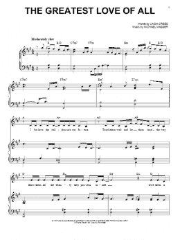 page one of The Greatest Love Of All (Piano & Vocal)