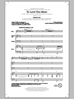 page one of To Love You More (SAB Choir)