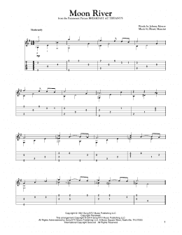 page one of Moon River (Solo Guitar)