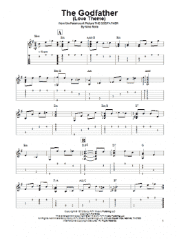 page one of The Godfather (Love Theme) (Easy Guitar Tab)