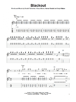 page one of Blackout (Guitar Tab (Single Guitar))
