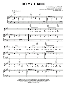 page one of Do My Thang (Piano, Vocal & Guitar Chords (Right-Hand Melody))