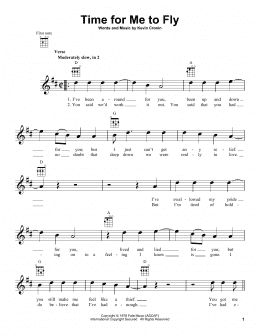 page one of Time For Me To Fly (Ukulele)