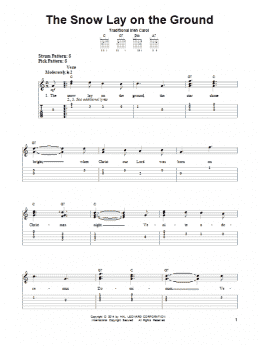 page one of The Snow Lay On The Ground (Easy Guitar Tab)