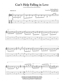 page one of Can't Help Falling In Love (Solo Guitar)