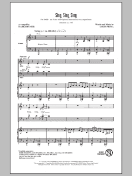 page one of Sing, Sing, Sing (SATB Choir)