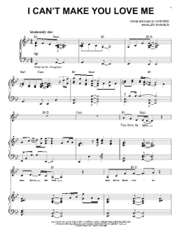 page one of I Can't Make You Love Me (Piano & Vocal)