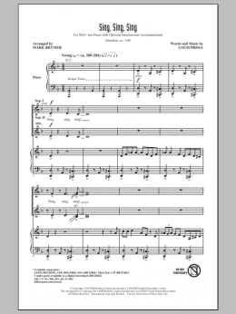 page one of Sing, Sing, Sing (SSA Choir)