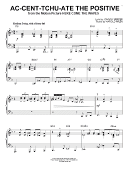 page one of Ac-cent-tchu-ate The Positive [Jazz version] (arr. Brent Edstrom) (Piano Solo)