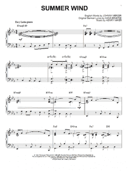 page one of Summer Wind [Jazz version] (arr. Brent Edstrom) (Piano Solo)