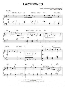 page one of Lazybones [Jazz version] (arr. Brent Edstrom) (Piano Solo)