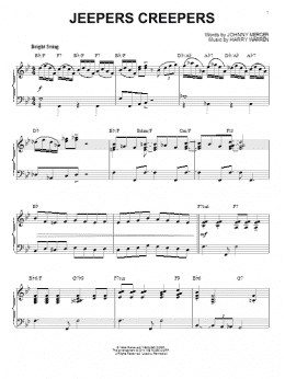 page one of Jeepers Creepers [Jazz version] (arr. Brent Edstrom) (Piano Solo)