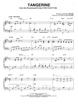 page one of Tangerine [Jazz version] (arr. Brent Edstrom) (Piano Solo)