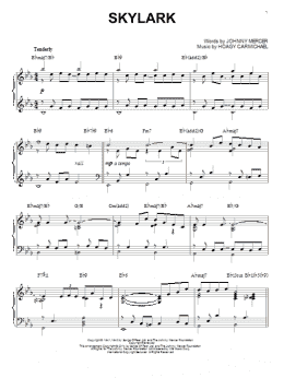page one of Skylark [Jazz version] (arr. Brent Edstrom) (Piano Solo)