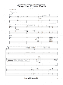 page one of Take The Power Back (Guitar Tab)