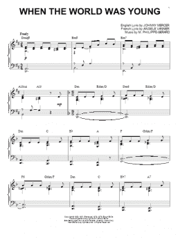 page one of When The World Was Young [Jazz version] (arr. Brent Edstrom) (Piano Solo)