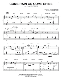 page one of Come Rain Or Come Shine [Jazz version] (arr. Brent Edstrom) (Piano Solo)
