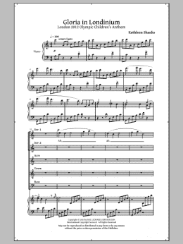 page one of Gloria In Londinium (SATB Choir)