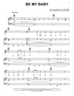 page one of Be My Baby (Piano, Vocal & Guitar Chords (Right-Hand Melody))