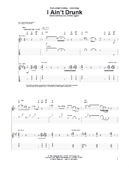 page one of I Ain't Drunk (Guitar Tab)