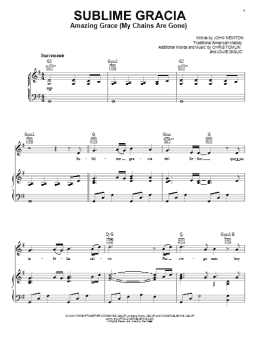 page one of Amazing Grace (My Chains Are Gone) (Piano, Vocal & Guitar Chords (Right-Hand Melody))