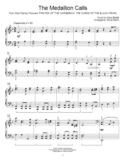 page one of The Medallion Calls (Educational Piano)