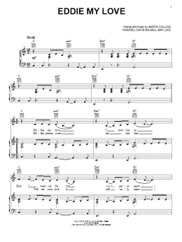 page one of Eddie My Love (Piano, Vocal & Guitar Chords (Right-Hand Melody))