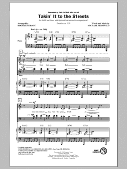 page one of Takin' It To The Streets (SATB Choir)