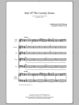 page one of Star Of County Down (SATB Choir)