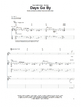 page one of Days Go By (Guitar Tab)