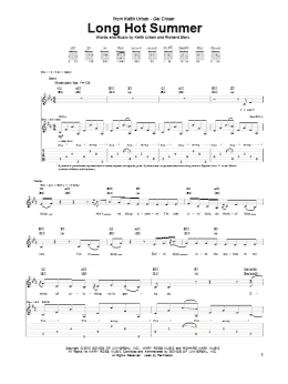 page one of Long Hot Summer (Guitar Tab)