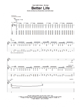 page one of Better Life (Guitar Tab)
