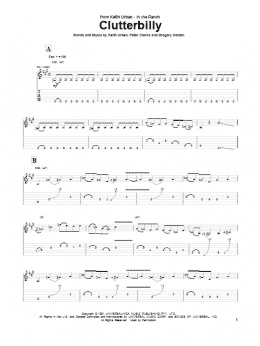 page one of Clutterbilly (Guitar Tab)