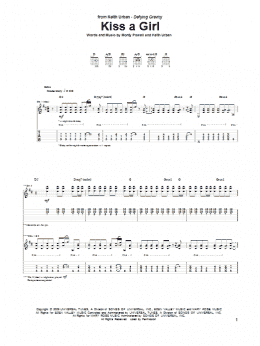 page one of Kiss A Girl (Guitar Tab)