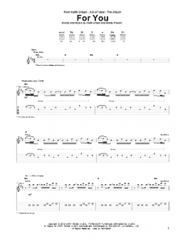 page one of For You (Guitar Tab)