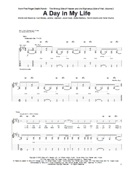 page one of A Day In My Life (Guitar Tab)