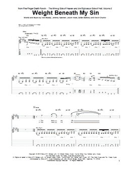 page one of Weight Beneath My Sin (Guitar Tab)