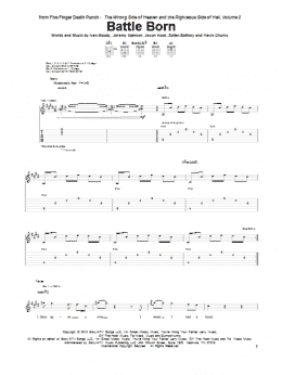 page one of Battle Born (Guitar Tab)