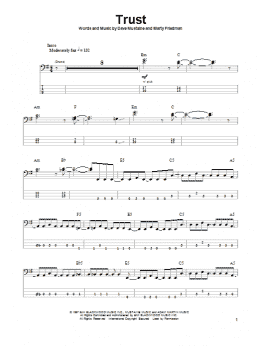 page one of Trust (Bass Guitar Tab)