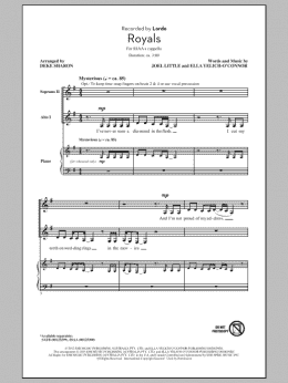 page one of Royals (arr. Deke Sharon) (SSAA Choir)