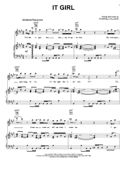 page one of It Girl (Piano, Vocal & Guitar Chords (Right-Hand Melody))