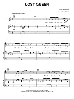 page one of Lost Queen (Piano, Vocal & Guitar Chords (Right-Hand Melody))