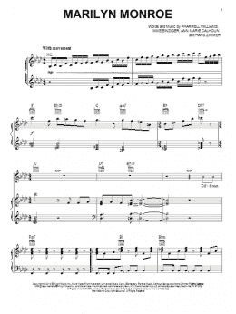 page one of Marilyn Monroe (Piano, Vocal & Guitar Chords (Right-Hand Melody))