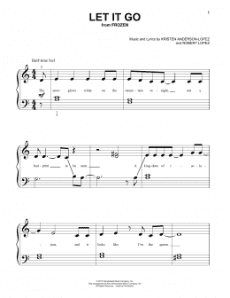 page one of Let It Go (from Frozen) (Beginning Piano Solo)