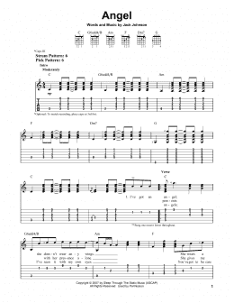 page one of Angel (Easy Guitar Tab)