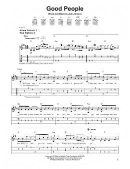 page one of Good People (Easy Guitar Tab)