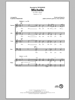 page one of Michelle (SATB Choir)