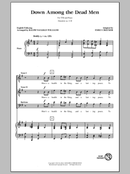 page one of Down Among The Dead Men (TTBB Choir)