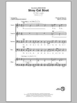page one of Stray Cat Strut (TTBB Choir)