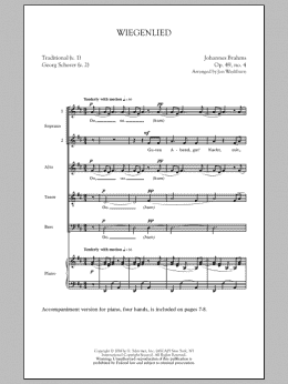 page one of Wiegenlied (SSATB Choir)
